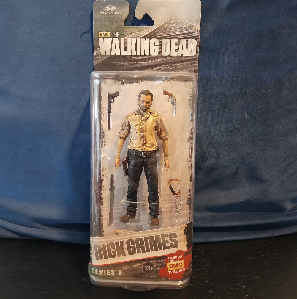 The Walking Dead Rick Grimes Action Figure - Tan Shirt, Black Jeans